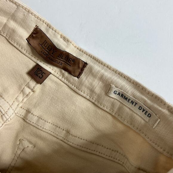 Judy Blue Tan Khaki Cropped Wide Leg Pants Size 1 / 25 - Picture 3 of 10